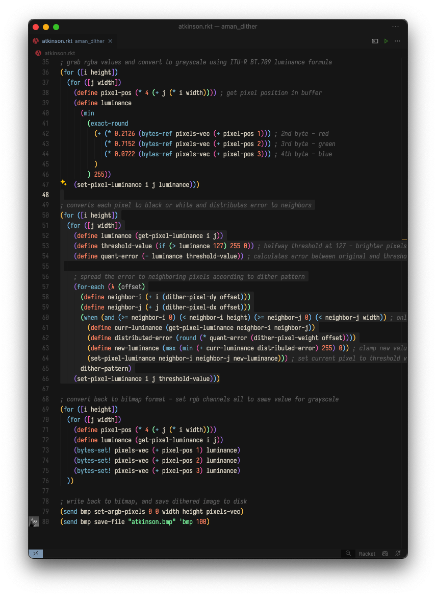 Second half of Atkinson code