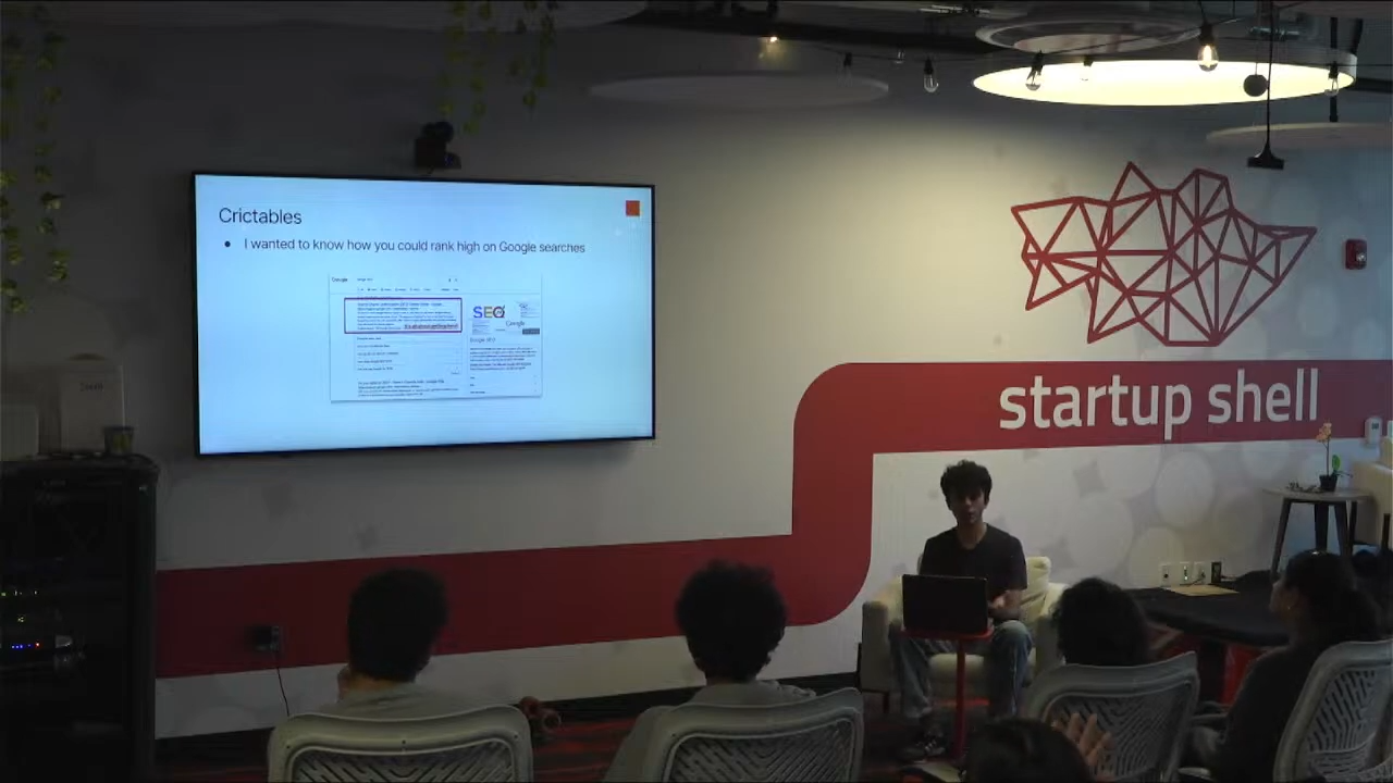 A frame from the talk